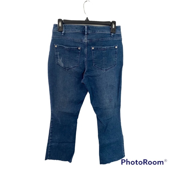 JJill 2019 Kick-Flare Ankle Jeans, Raw hem, ankle cropped jeans; size 4 - Picture 5 of 7